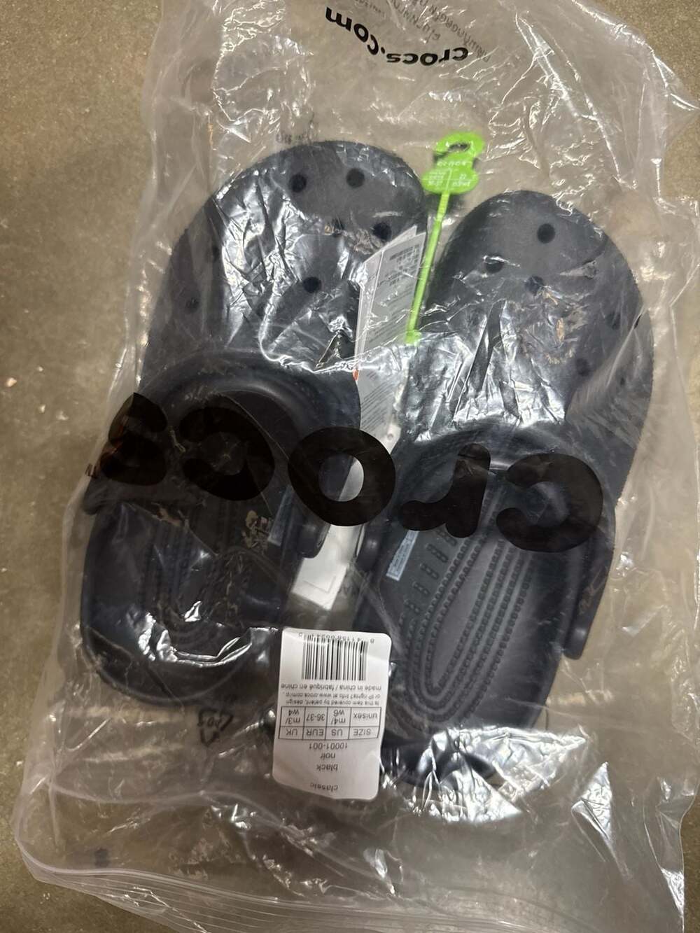 Crocs Classic Clog Black Size Men's 4 / Women's 6